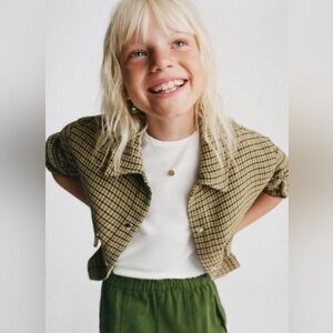 ZARA Houndstooth Cropped Jacket